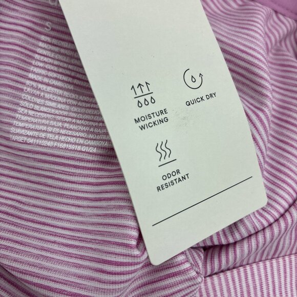 All In Motion Mens Size S Pink Polo Shirt Short Sleeve Collared Performance Golf - Picture 6 of 6